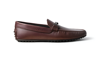 Tod’s Brown Leather Gommino Bit Driving Loafer