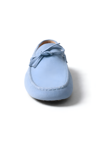 Tod’s Light Blue Suede Gommino Driving Loafer