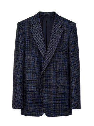 Tom Ford Blue Check Textured Tailored Blazer