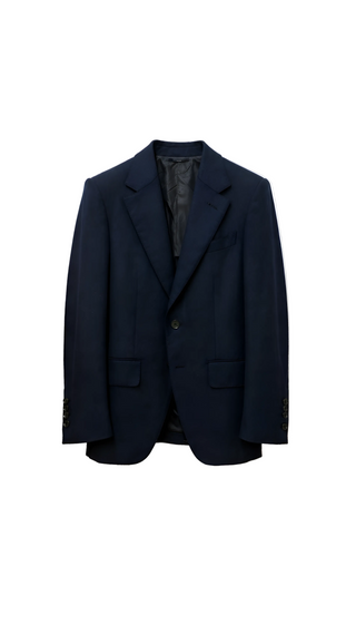 Tom Ford Navy Wool and Cashmere Tailored Blazer