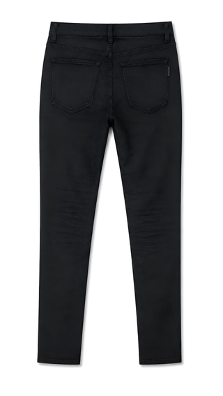Saint Laurent Coated Black Skinny Five-Pocket Jeans