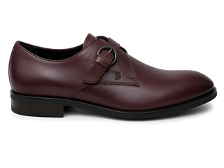 Tod's Burgundy Leather Monk Strap Shoes