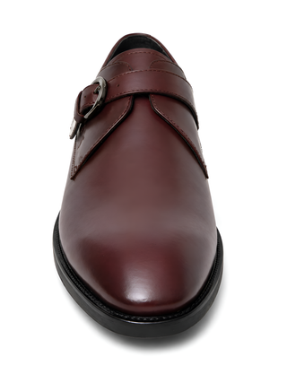 Tod's Burgundy Leather Monk Strap Shoes