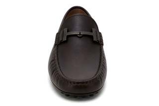 Tod’s Dark Brown Leather Bit Driving Loafers