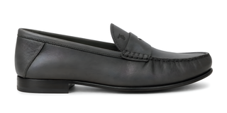Tod’s Faded Grey/Black Leather Penny Loafers