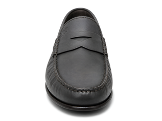 Tod’s Faded Grey/Black Leather Penny Loafers