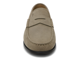 Tod’s Taupe Suede Penny Loafers