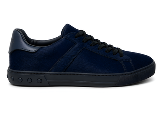 Tod’s Navy Haircalf Leather Sneakers
