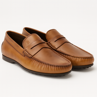 Tods Leather Penny Gommino Driving Shoes Cocoa