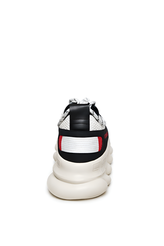 Versace Black & White Chain Sole Sneakers