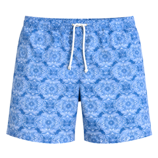 Brunello Cucinelli Mens Blue Paisley Swim Shorts