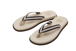 Brunello Cucinelli Mens Flip Flop Slippers In Brown