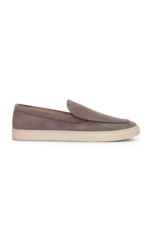 Brunello Cucinelli Suede Slip-On Sneakers in Grey