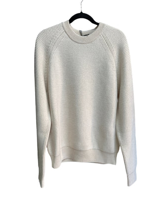 Tom Ford Textured Knit Raglan Crew Neck Sweater White