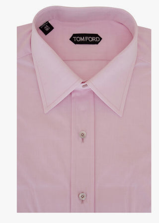 Tom Ford Pink Cotton Point-Collar Dress Shirt