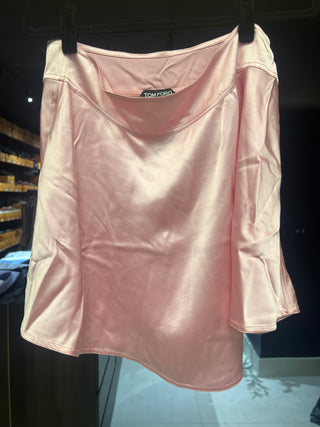Tom Ford Satin Flared Mini Skirt in Pink