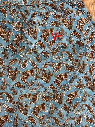 ISAIA Paisley Print Drawstring Swim Trunks