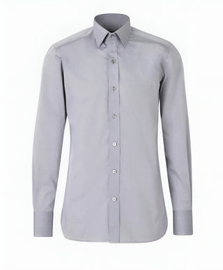 Tom Ford Medium Grey Cotton Point-Collar Dress Shirt