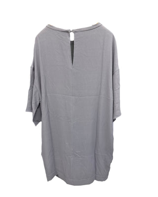Brunello Cucinelli Fine Knit Round-Neck Embellished Pocket Dress