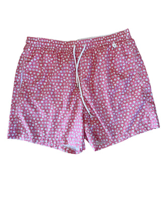 ISAIA Seashell Starfish Print Technical Swim Trunks