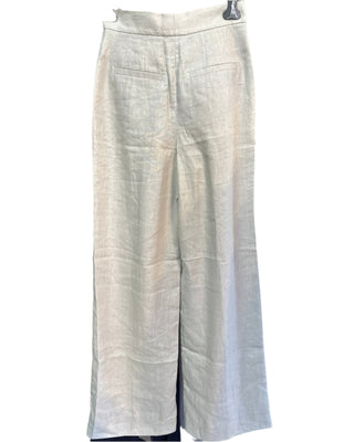 Brunello Cucinelli Linen Pleated Wide-Leg Trousers Beige