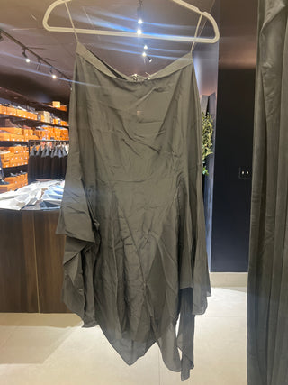 Tom Ford Fluid Asymmetric Draped Midi Black Skirt