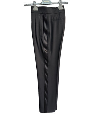 Tom Ford Wool Blend Tuxedo Trousers with Satin Stripe