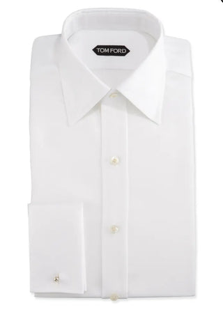 Tom Ford Cotton Spread-Collar French Cuff Dress Shirt