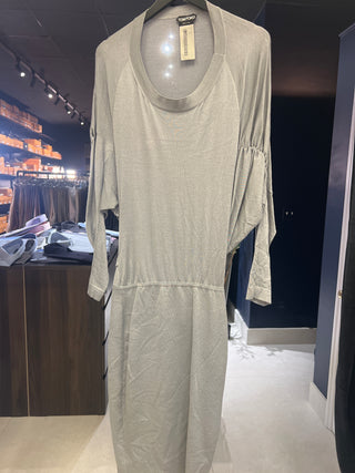 Tom Ford Cotton Knit Blouson-Waist Long-Sleeve Dress