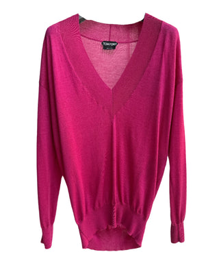 Tom Ford Fine Knit V-neck Long Sleeve Sweater