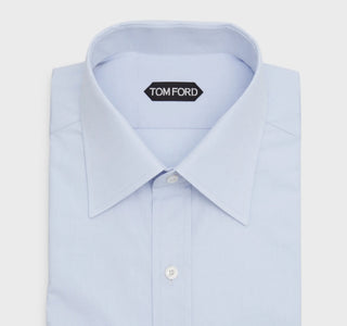 Tom Ford Cotton Spread-Collar Dress Shirt Light Blue