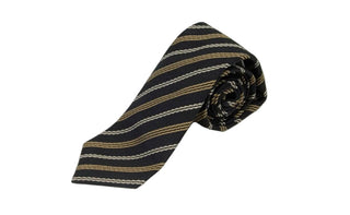 Brunello Cucinelli Brunello Cucinelli Woven Striped Silk Blend Necktie