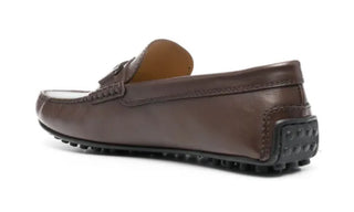 Tods Leather Gommino Driving Loafers Brown