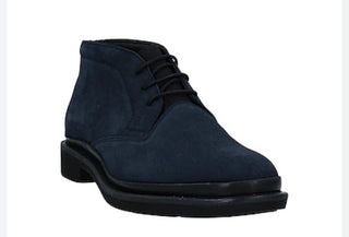 Tods Navy Suede Lace-Up Chukka Boots