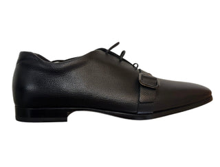 Tods Pebbled Leather Single Monk Strap Lace-Up Derby Shoes