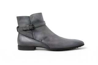 Tod’s Grey Leather Strap Ankle Boot