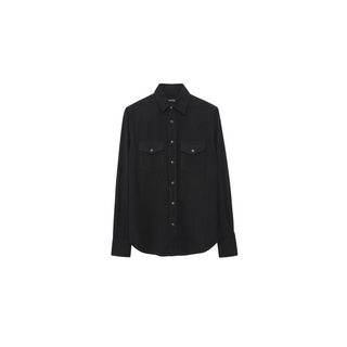 Tom Ford Corduroy Western Shirt with Snap Buttons