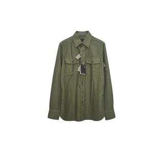Tom Ford Cotton Twill Point-Collar Shirt with Flap Pockets