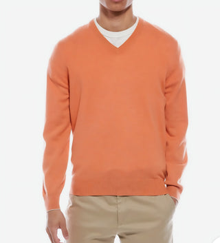 Brunello Cucinelli Brunello Cucinelli Fine Knit V-Neck Sweater, Peach