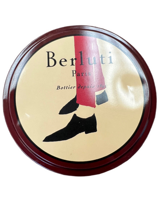 Berluti Brown Bottier Illustration Shoe Polish Tin