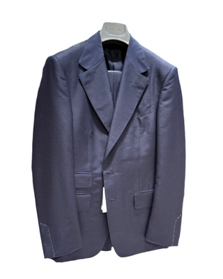 Tom Ford Wool Fully-Lined Single-Breasted Two-Piece Suit Blue