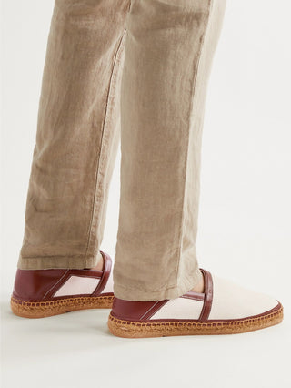 Tom Ford Canvas and Leather Two-Tone Espadrilles