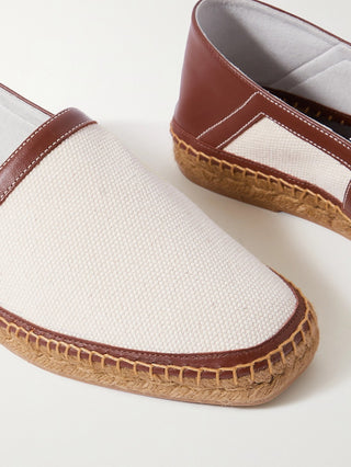 Tom Ford Canvas and Leather Two-Tone Espadrilles