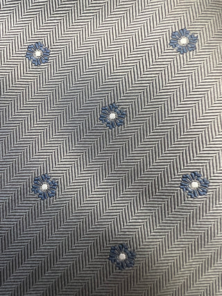 Brunello Cucinelli Woven Silk Micro-Dot Tie in Light Grey