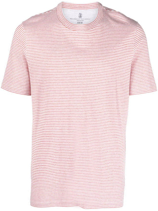 Brunello Cucinelli Striped Crew-Neck T-Shirt with Slim Fit