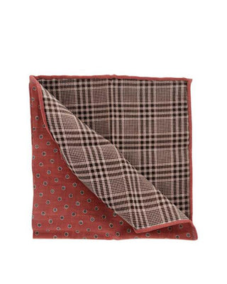 Brunello Cucinelli Reversible Plaid and Polka Dot Pocket Square