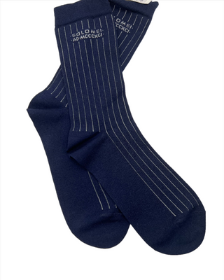 Brunello Cucinelli Cotton-Blend Pinstripe Crew Socks