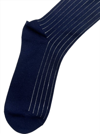 Brunello Cucinelli Cotton-Blend Pinstripe Crew Socks