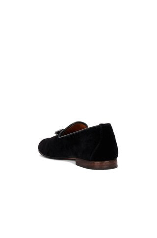 Tom Ford Grain Suede Tassel Slippers in Black