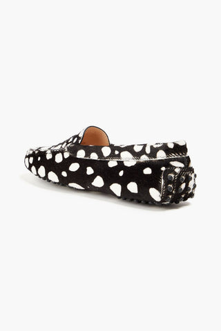 Tods Calf Hair Spotted Gommino Driving Shoes